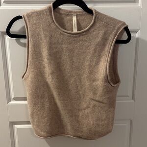 Babaton Tan cashmere vest
